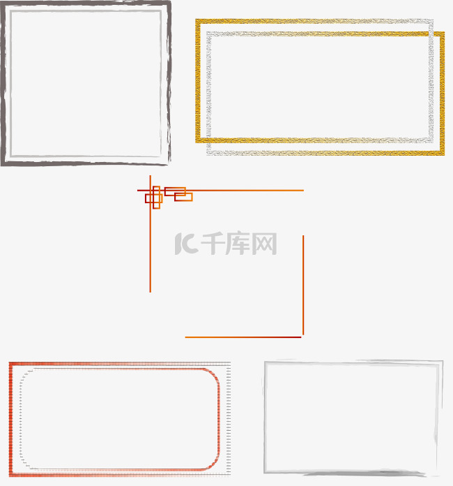 中国风简约渐变边框标题框