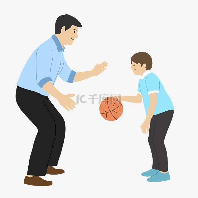 亲子活动打篮球父子