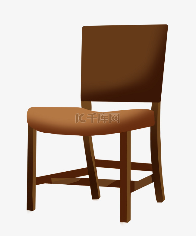 一把棕色椅子插图