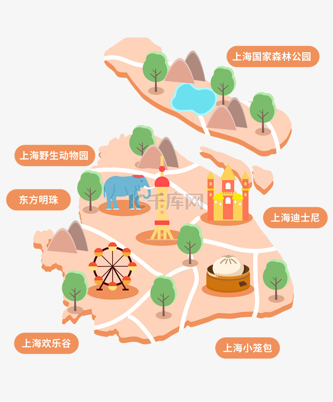 上海旅游景点地图