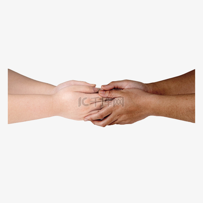 手握手拒绝种族歧视