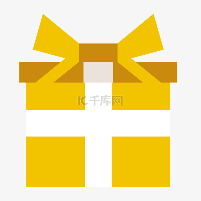 黄色礼物盒装饰