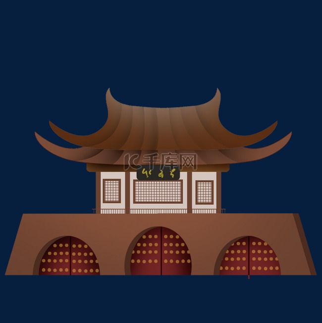 中国风古代城楼