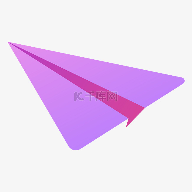 一架紫色纸飞机