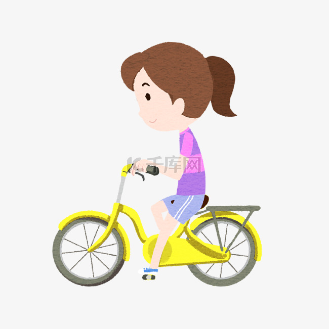 旅游骑单车女孩