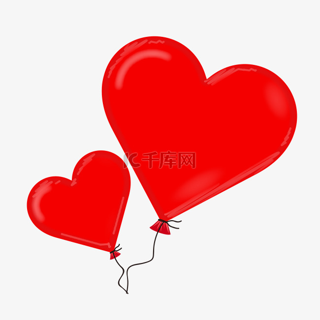 七夕爱情红色气球