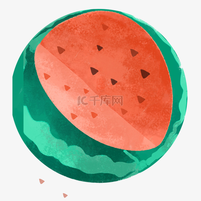 圆形的西瓜水果