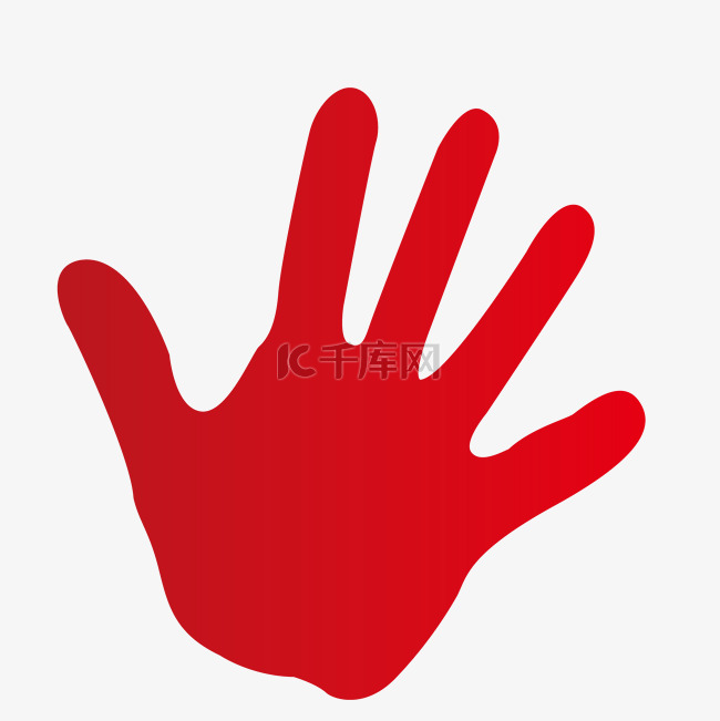 红色手掌