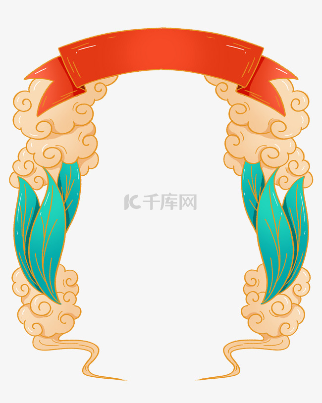 中国风横幅祥云边框