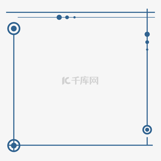 蓝色点线面设计科技边框