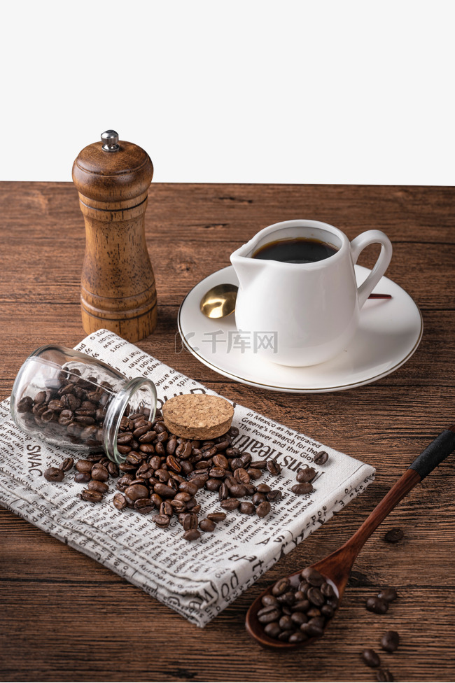 咖啡美食饮料咖啡豆桌子