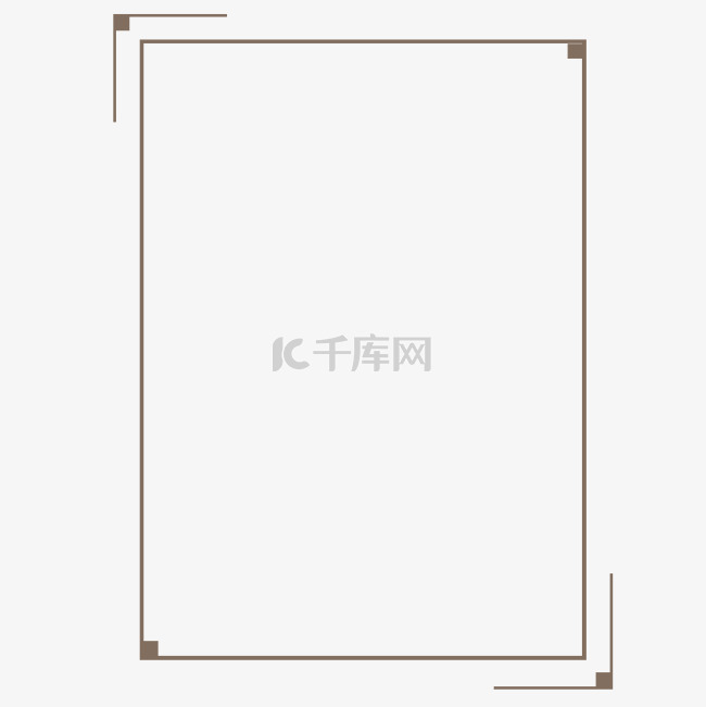 单色简洁线条方形边框电商活动海