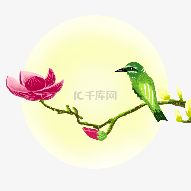 中国风水墨花卉素材