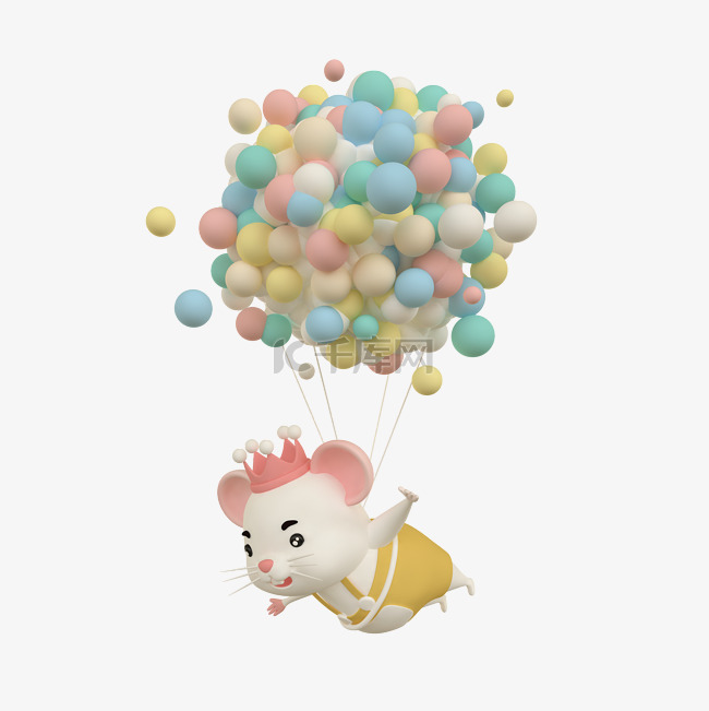 2020鼠年气球老鼠