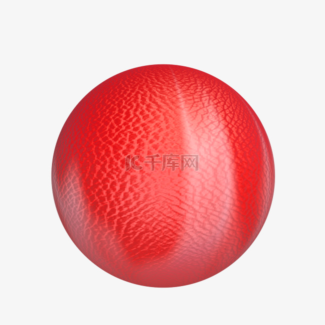 红色纹理圆球