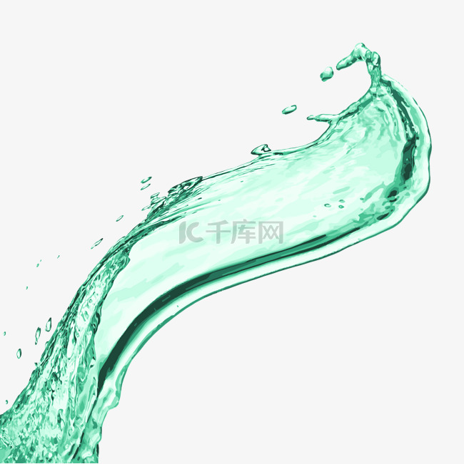 绿色水柱喷水