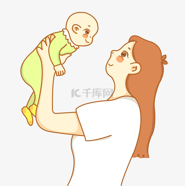 妈妈手抱婴儿宝宝插图下载