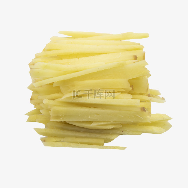 黄色食材土豆丝