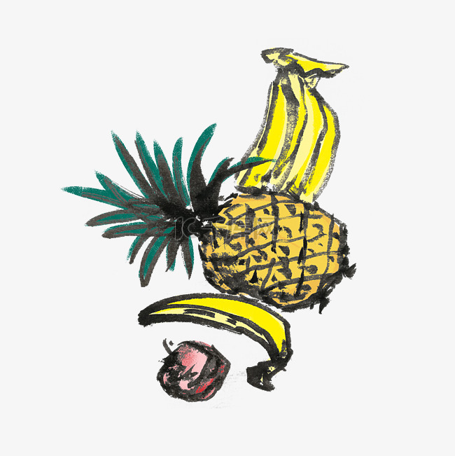 夏天菠萝香蕉
