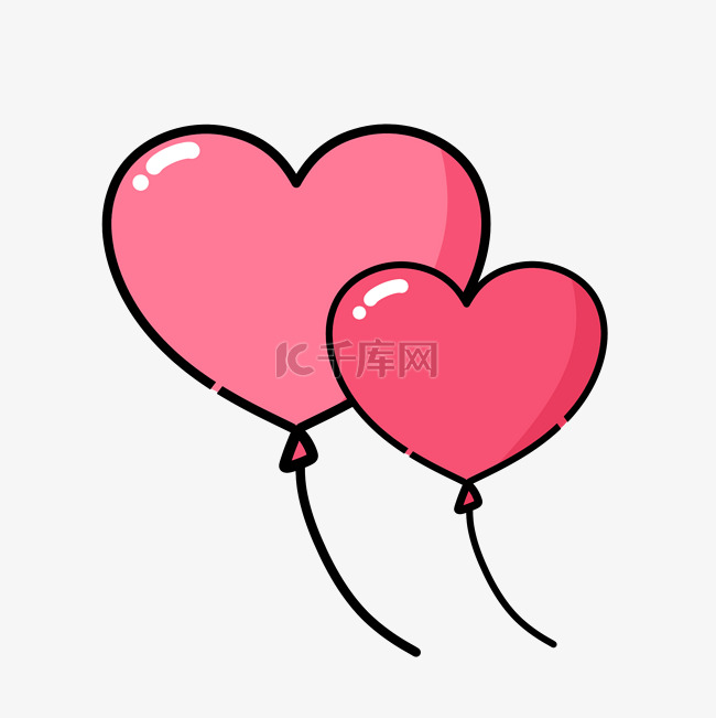 粉红色简洁可爱母亲节爱心气球