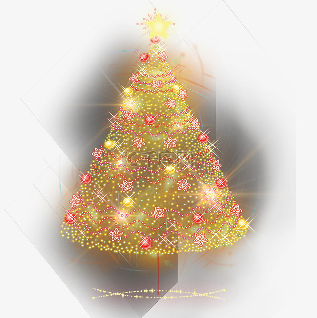 圣诞节发光圣诞树