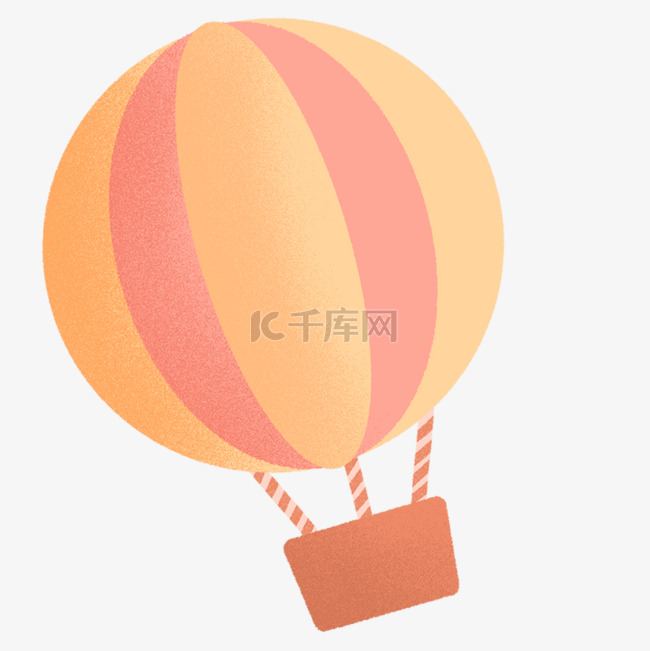 手绘卡通热气球氢气球免扣元素