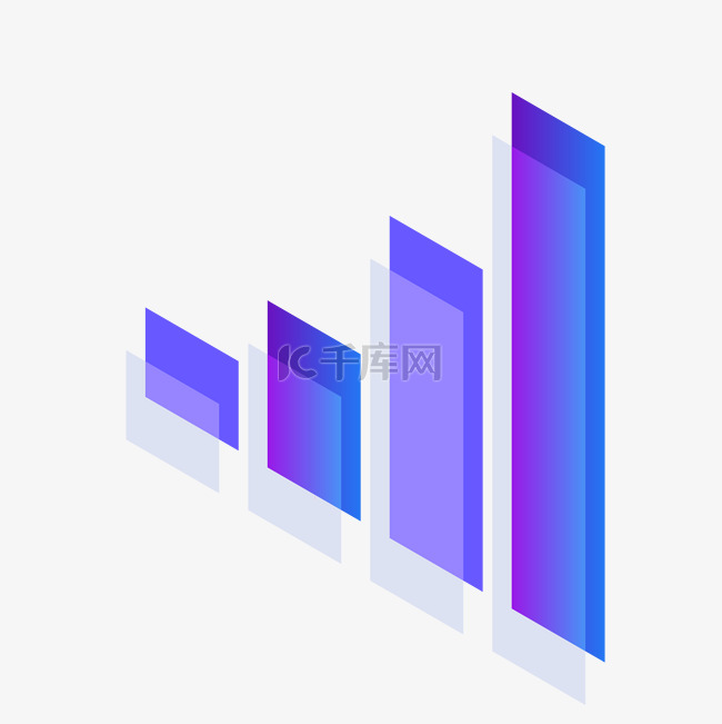 紫色创意柱形数据分析