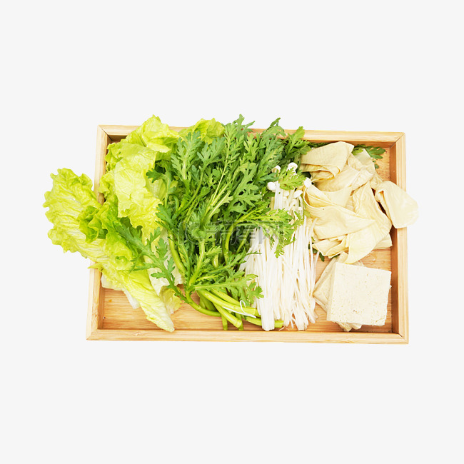 食材豆腐茼蒿生菜