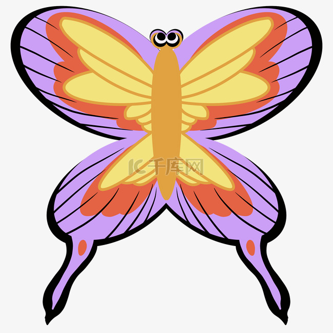 紫色蝴蝶风筝插图