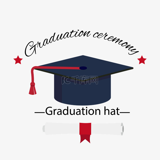平面样式大学毕业帽