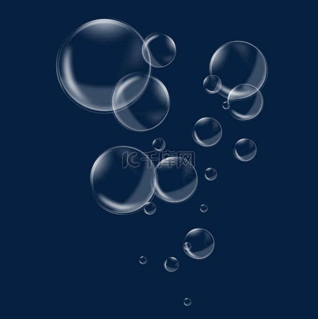 透明气泡水泡呼气气泡群