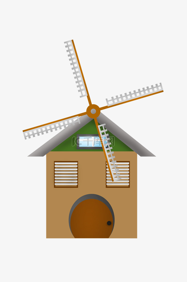 农场大风车建筑