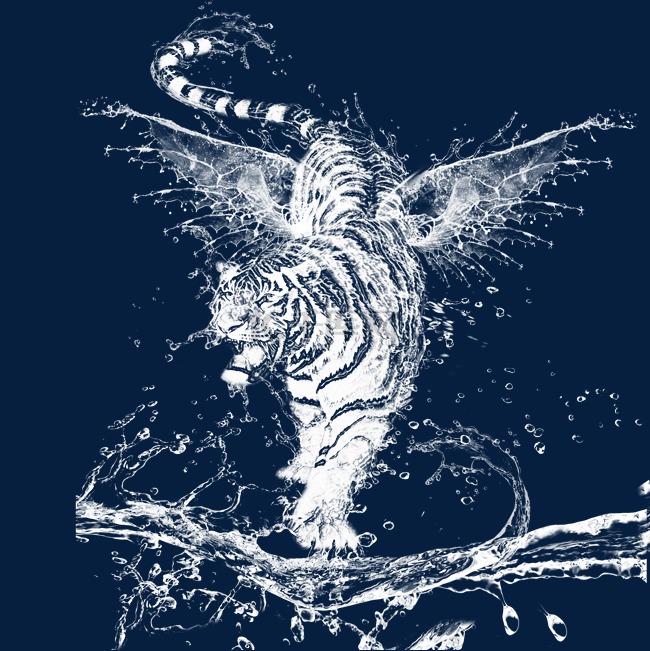 创意海洋之灵老虎