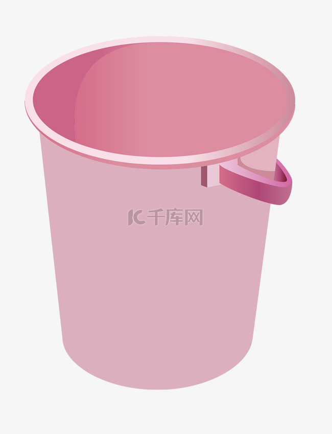 粉红色塑料水桶