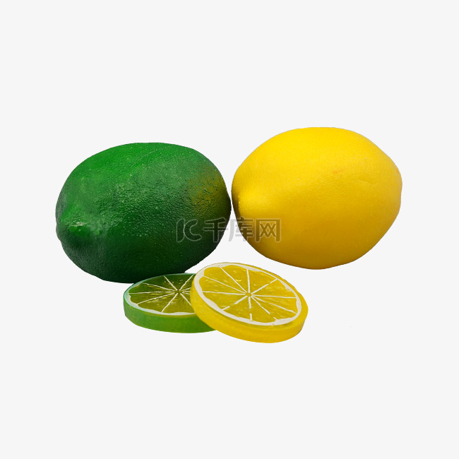 绿色和黄色柠檬