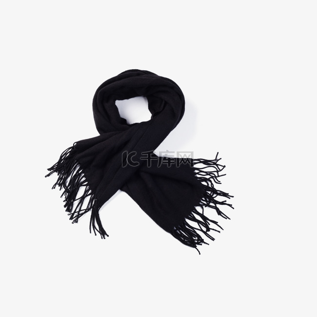 一条黑色围巾冬季