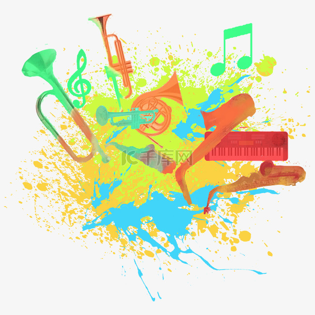 音乐家涂鸦乐器