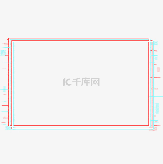 抖音故障风简约边框