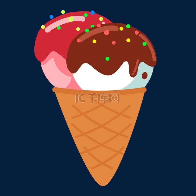 圆形彩色冰淇淋