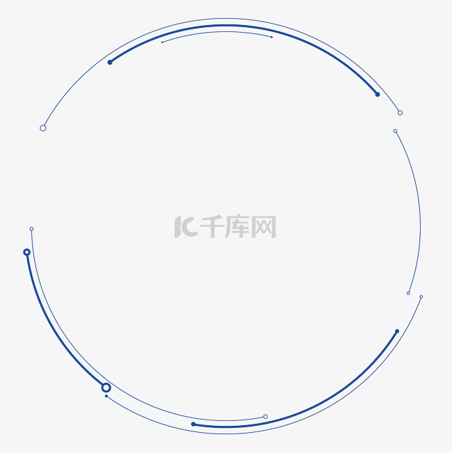 蓝色科技圆弧边框