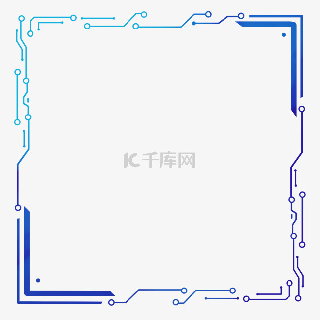 蓝色科技感边框