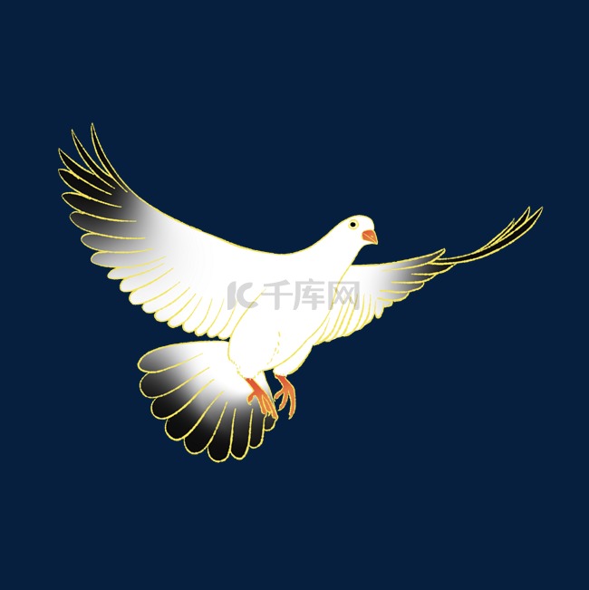 新中式国潮风动物鸽子