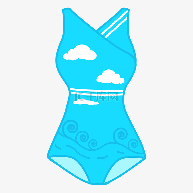 游泳泳装泳衣插画
