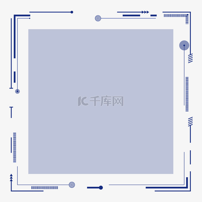 科技感深色二维码边框