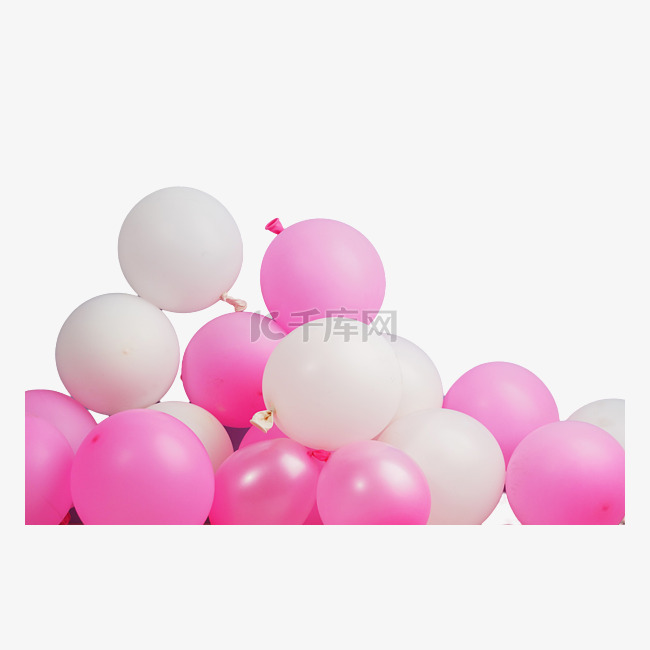 粉白色气球