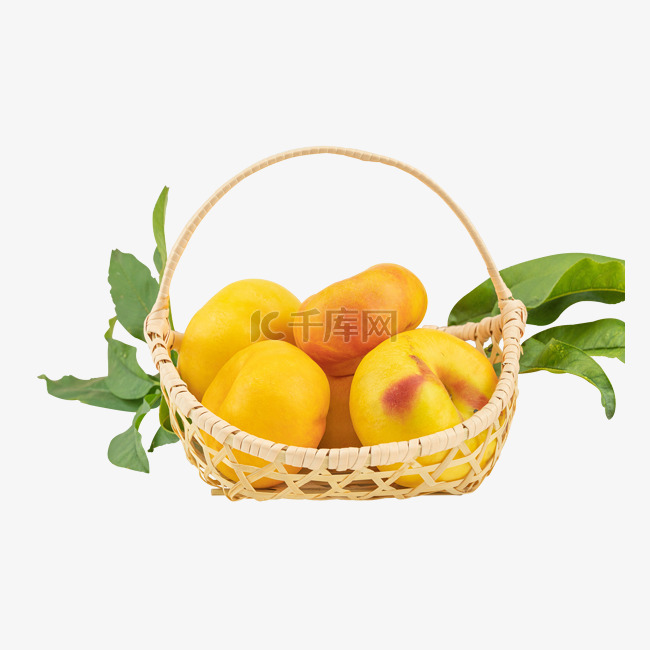 黄色蟠桃水果