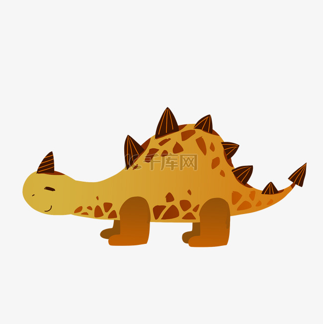 棕色的动物恐龙插画