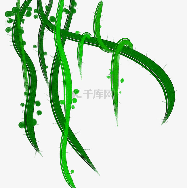 夏日丛林绿色藤蔓图案