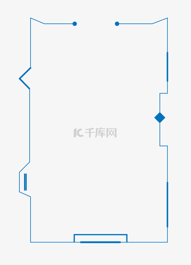 科技蓝极简风科技边框