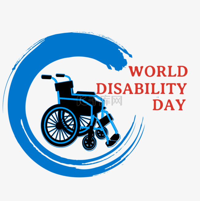手绘残疾人轮椅